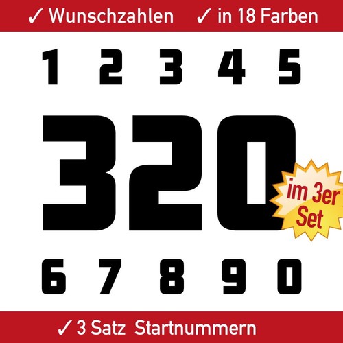 Motorrad startnummer ziffern - motorrad,
