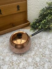 Altes Fondue Caquelon aus verzinntem Kupfer Pfanne Vintage