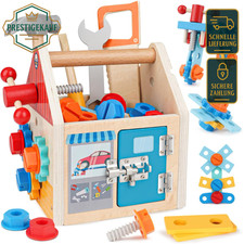 Holzwerkzeugkoffer | Montessori-Spielzeug | Bastelset für Kinder