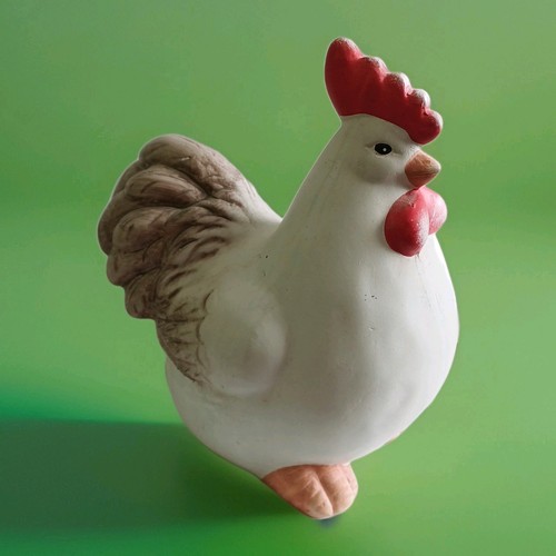Keramik huhn deko handbemalt - keramik,
