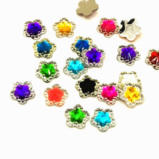 20 Stk. Acryl Strass Blumen