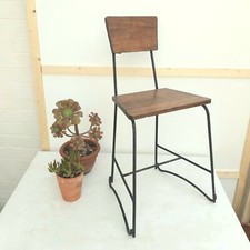 Vintage Schulstuhl aus Sri Lanka aus Eisen und Teakholz