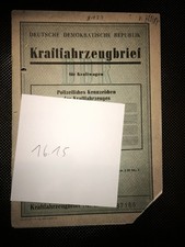 IFA Fortschritt DDR Kfz Brief