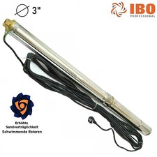 Hochwertige Hochleistungspumpe 3" Tiefbrunnenpumpe 100l/min - 6000l/h Sandvertr.