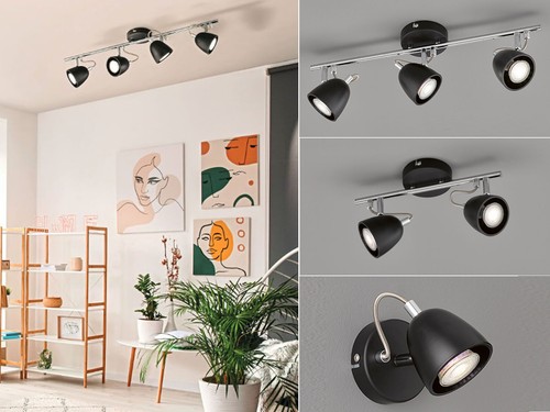 Wand deckenspots schwarz - &,
