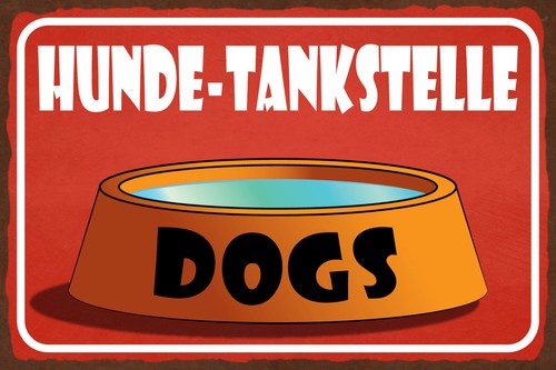 Holzschild 18x12 hunde - holzschild,
