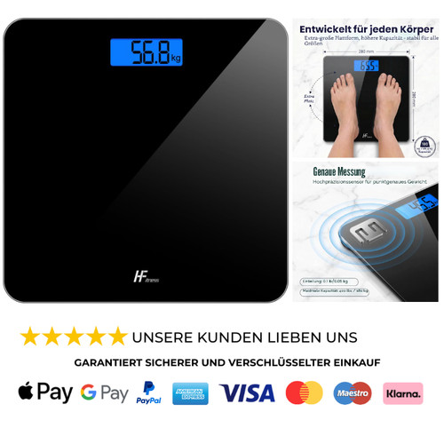 Hfitness personenwaage 28x28cm - personenwaage,