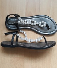 Andrea Sabatini Zehen Sandale Sandaletten Perlen Kette Gr.36