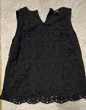 Spitzen Oberteil  Top  Schwarz M Spitze C&A