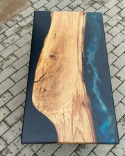 Green Epoxy River Walnut Table