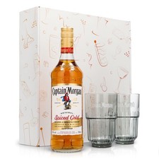 Captain Morgan Geschenksets weiß Longdrinkglas Relief