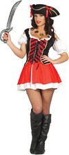 Piraten Kostüm + Hut Damen