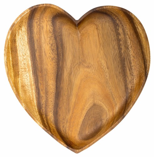 Holzschale akazie 20cm herz - holzschale,