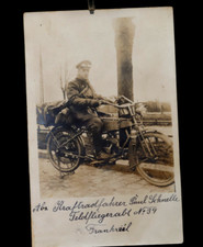 alte Foto AK Motorrad 1915