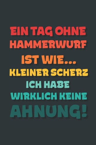 Notizbuch hammerwurf geschenk - notizbuch,