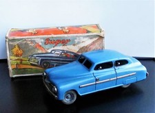 JNF NEUHIERL altes Blechauto SUPER mit OVP Uhrwerk defekt US Zone