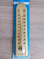 Thermometer Außen Innen Holz Außenthermometer Analog Gartenthermometer +A+1+