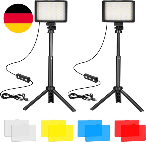 Led video licht - licht, 2-pack