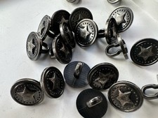 20 Knöpfe 10mm klein schwarz