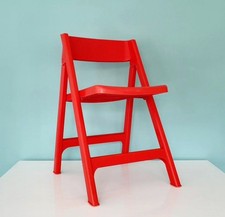 Flair-Stuhl aus rotem Kunststoff, hergestellt in den Niederlanden