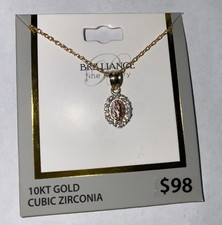 Halskette 10kt Gold Zirkonia