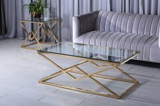 Designer Couchtisch verchromt