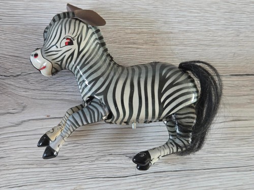 Vintage blechspielzeug zebra - vintage,