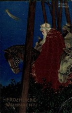 Jugendstil Künstler Ak Kirchner, Raphael, Frohe Weihnachten, Die... - 11064670