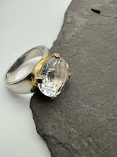 Ring Bergkristall facettiert