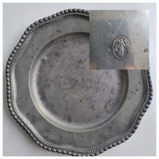 Antiken Zinnteller mit