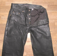 - ENJOY - LEDERJEANS / Lederhose in schwarz aus Glattleder in W29/ L34