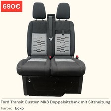 Ford Transit Custom MK8 Doppelsitzbank Beifahrersitzbank Sitz Sitzheizung Ecko