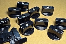 Konvolut 10x Vintage Drehknopf m. Zeiger schwarz 6mm OKW Buchen 70er Jahre