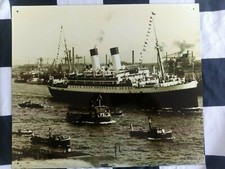 Ozeanriese, Dampfschiff, Blechschild