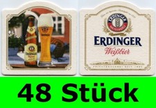 48 Stück Bierdeckel Erdinger Weissbier Weissbräu Erding Party Bar Theke Tresen