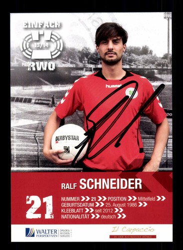 Ralf schneider autogrammkarte - schneider,