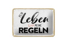 Blechschild Mein Leben meine