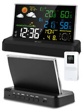 MalTec Wetterstation Drahtlose Thermometer Barometer Daily2000M Schwarz Großbild