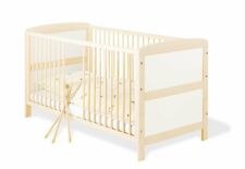 Pinolino 110095 Kinderbett Florian Gitterbett umbaubar 140x70 cm  weiß natur AQ6