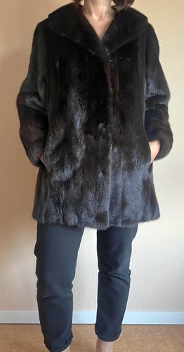 Ausgelassene dark nerz jacke - ausgelassene,