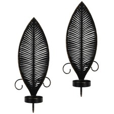 Kerzenleuchter zum Aufhängen aus Metall 2er Set für stilvolle Wanddekoration