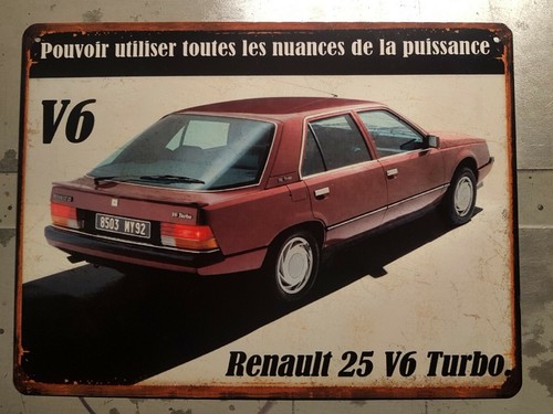 Blechschild oldtimer renault - blechschild,