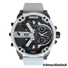 Diesel Mr. Daddy 2.0 Uhr Herren DZ7478 Weiß Silikon Chronograph 