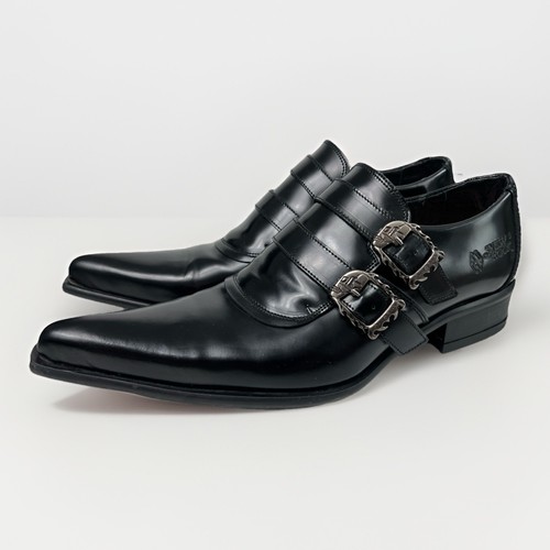 New rock schwarz leder - new,