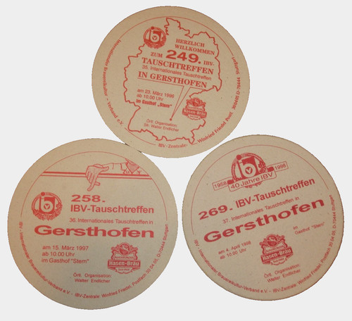 Alte bierdeckel hasen - 3, hasen-bräu