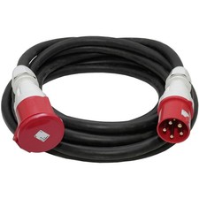 Walther Werke 39600516100 Strom Verlängerungskabel  63 A Schwarz 10.00 m