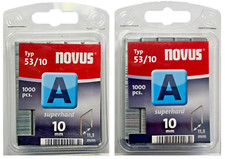 2x 1000 Tackerklammern Novus Typ A 53 10 x11,3 mm SUPERHART Heftklammer 042-0357