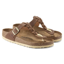Birkenstock Gizeh 1021355 Braided Cognac Zehentrenner Sandale normale Weite 36