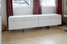 Piure Sideboard Side H o1 Hochglanz Weiß Kufengestell