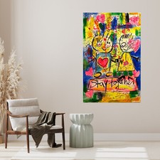 original leinwand abstrakt modern 75x114 cm Wanddeko graffiti von D.Schmidt